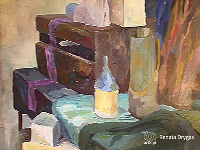 olej na papierze, ''Martwa natura zimna'' 