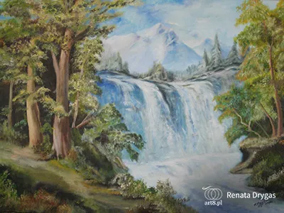 olej na płótnie, ''Pejzaż'' 