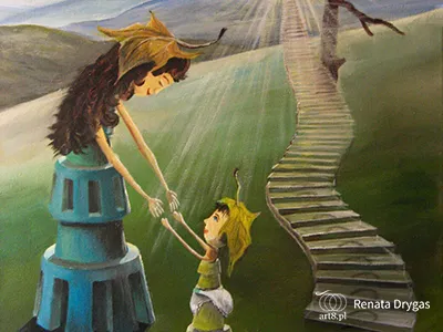 akryl na płótnie, ''Narodziny'' 