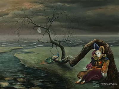 olej na płótnie, ''W poszukiwaniu Prawdziwej Miłości'' 