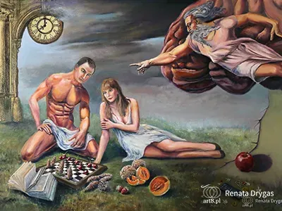 olej na płótnie, ''Stoicki Impuls'' 