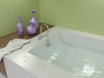 Łazienka. Wizualizacja.