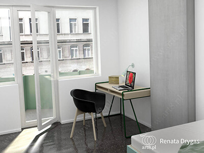 Hotel Studencki w Łodzi, Polska. Wizualizacja.