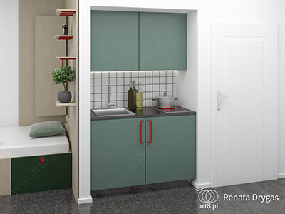 Hotel Studencki w Łodzi, Polska. Wizualizacja.