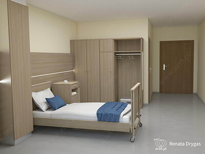 Dom Rehabilitacyjny w Mӧnchengladbach, Niemcy. Wizualizacja.