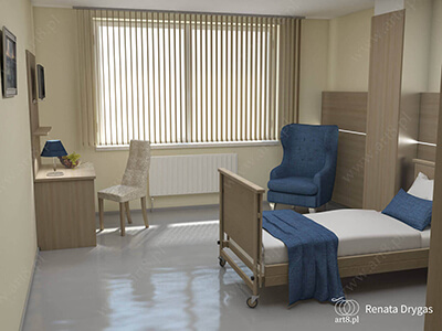 Dom Rehabilitacyjny w Mӧnchengladbach, Niemcy. Wizualizacja.