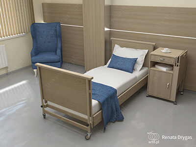 Dom Rehabilitacyjny w Mӧnchengladbach, Niemcy. Wizualizacja.