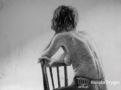 Z czasów studenckich: rysunek, ołówek, ''Anita 3999'' 